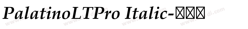 PalatinoLTPro Italic字体转换